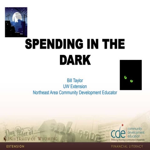 Spending in the Dark
