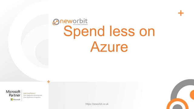 Spend Less on Azure