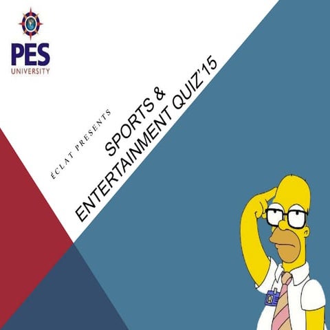 SPENT QUIZ - PES University & Eclat | PPTX