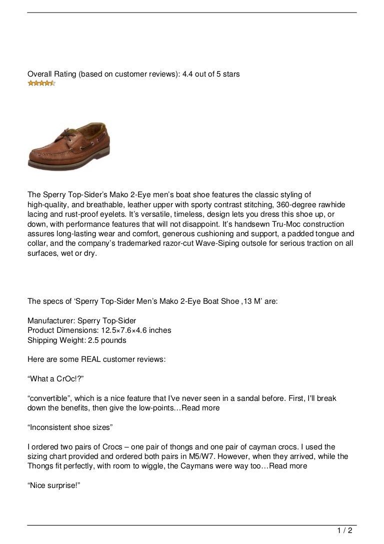 sperry top sider size chart