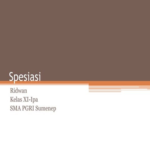 Spesiasi