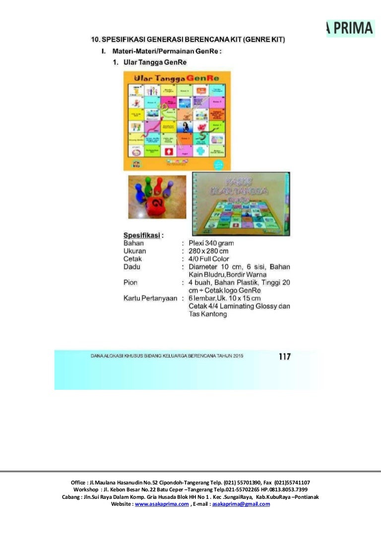 Spesifikasi teknis genre kit dak bkkbn 2015.,GENRE KIT 2015,GENRE KI…