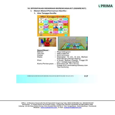 Spesifikasi teknis genre kit dak bkkbn  2015.,GENRE KIT 2015,GENRE KIT BKKBN ...
