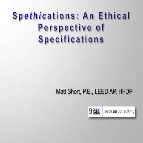 SpETHICations | PPTX