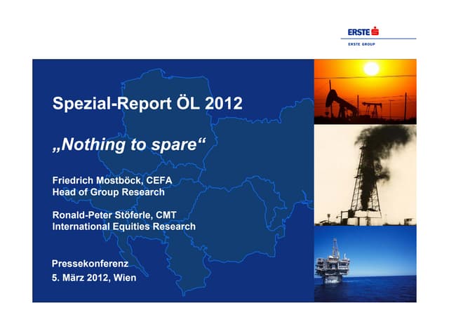 Die Entwicklung des Rohölpreises 2012