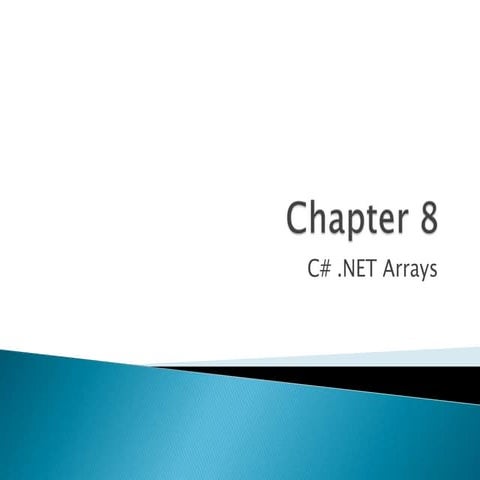 C# Arrays | PPT