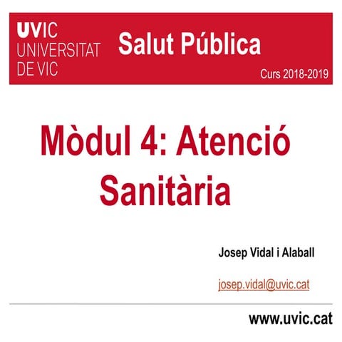 Salut Pública Fisioteràpia UVIC Mòdul 4