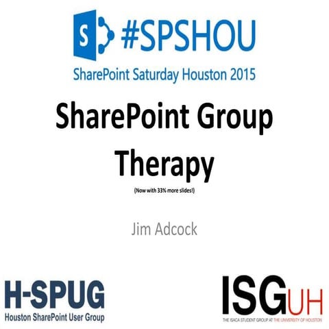 #SharePoint Group Therapy #SPSHOU 2015