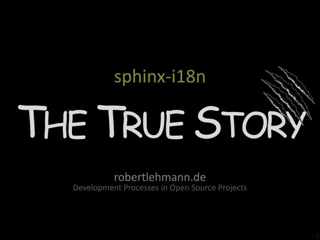 sphinx-i18n — The True Story