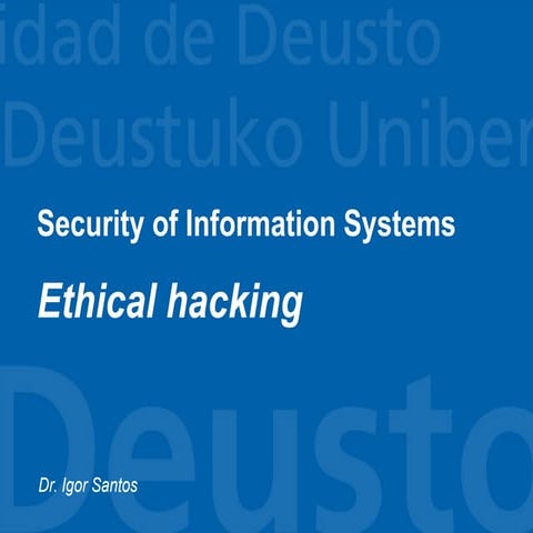 Ethical Hacking and Penetration Testing | PPT