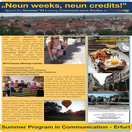 WVU Study Abroad in Germany - SPICE 2014