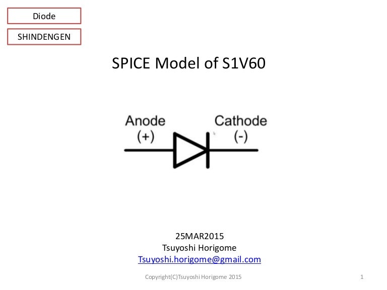 SPICE Model of S1V60 (SHINDENGEN,DIODE)