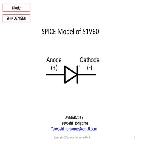 SPICE Model of S1V60 (SHINDENGEN,DIODE)