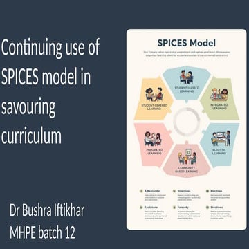 Integrating the SPICES Model in the SAVOURING Curriculum for Enhanced ...