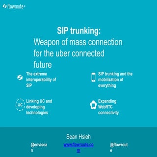 SIP trunking: Weapon of mass commun...
