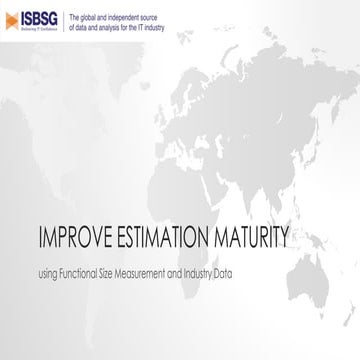 Improve Estimation maturity using Functional Size Measurement and Historical ...