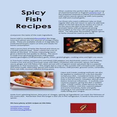 Spicy fish recipes