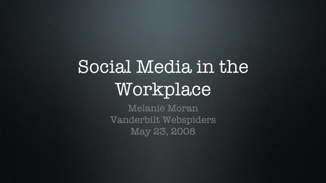 Webspiders Social Media Discussion