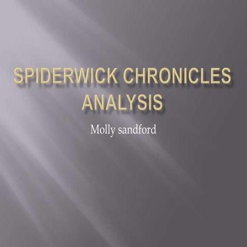 Spiderwick chronicles analysis