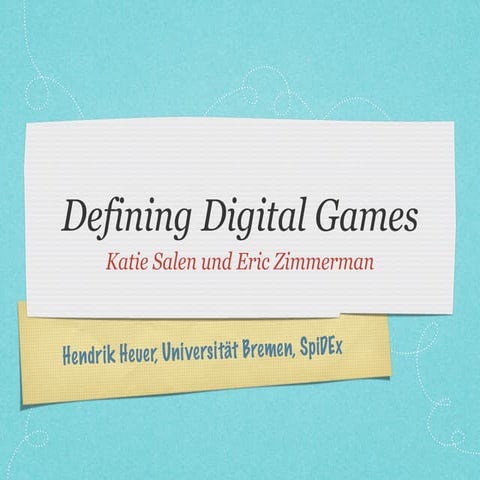 Defining video games
