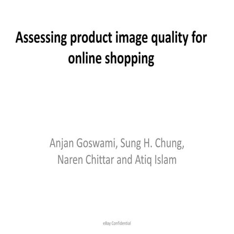 Assessing product image quality for online shopping