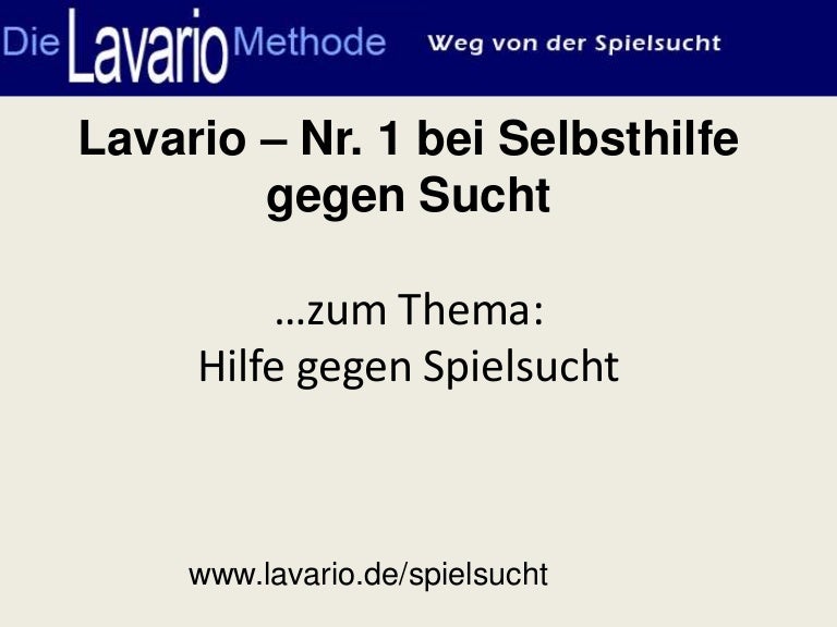 Therapie Gegen Spielsucht Therapie Gegen Spielsucht
