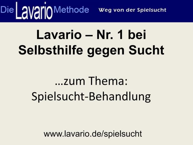 Spielsucht Behandlung Spielsucht Behandlung
