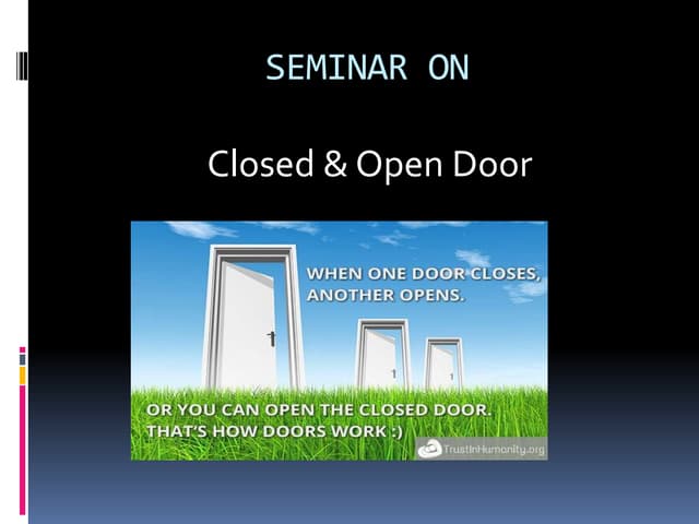 Ppt on open and close door using Applet 