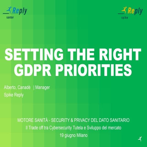 Setting the right GDPR priorities