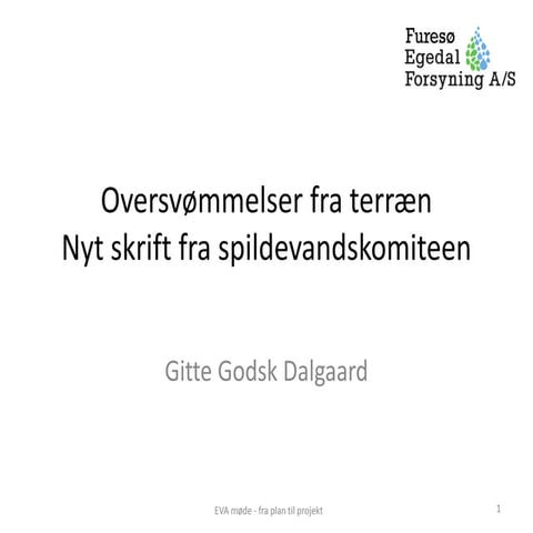 Spildevandskomiteen oversvømmelser på terræn