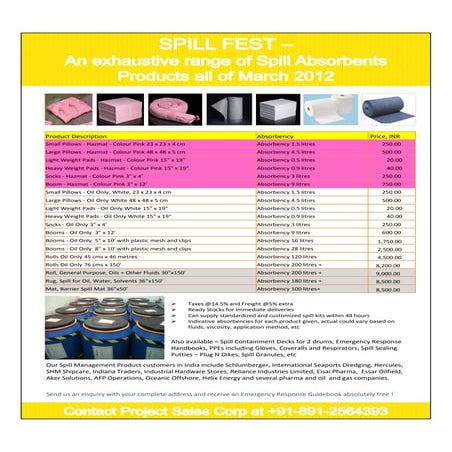 Standardized Spill Kits | PDF