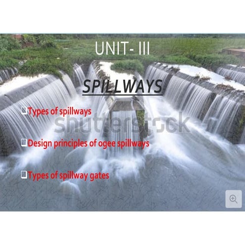 spillway designs calculations and examples illustrating the working principle...