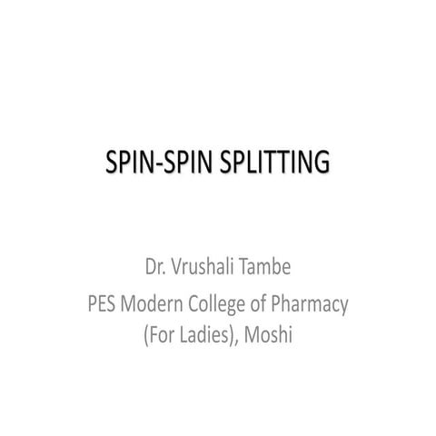 Spin spin coupling