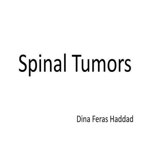 Spinal tumors