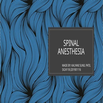 SPINAL ANESTHESIA(Medical Mbbs WMU) .pptx