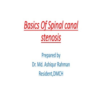 Spinal canal stenosis