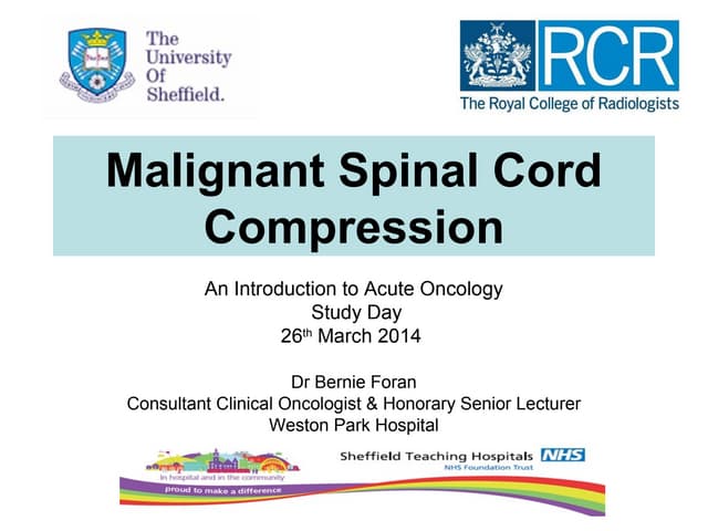 Spinal cord compression bhf  aos study day mar 2014 final