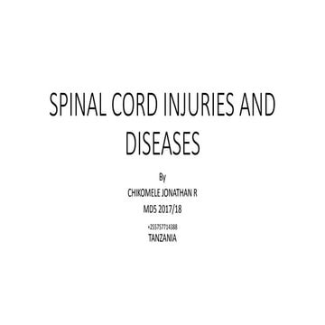 Spinal cord injuries and diseases