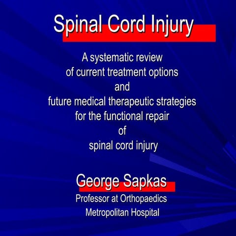 Spinal cord injury | PPT