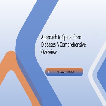 Spinal Cord Disease - Clinical Presentations and Management | PDF