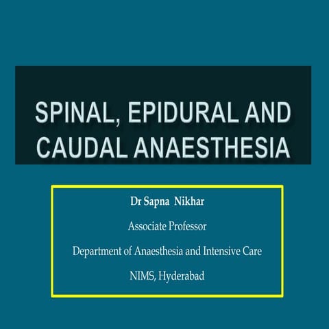 Spinal epidural | PPT