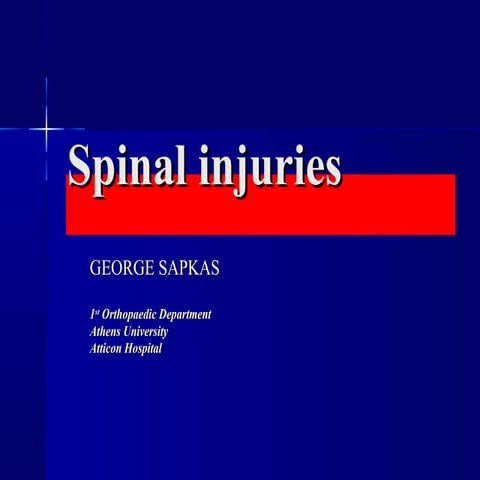 Spinal injuries