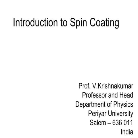 Spin Coating