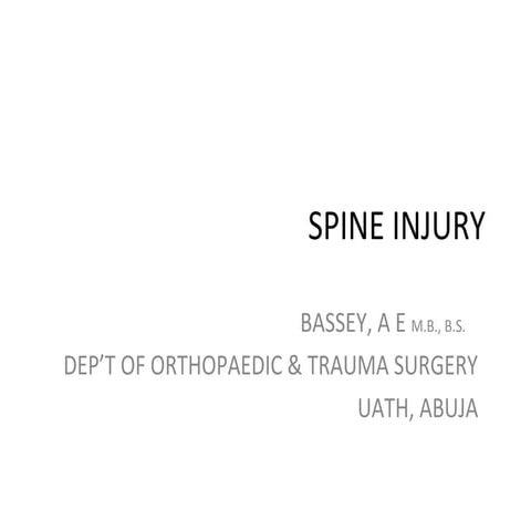 Spine injury