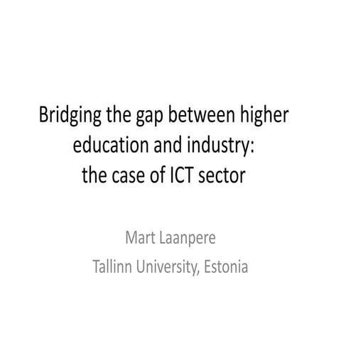 Bridging the gap between academia and industry