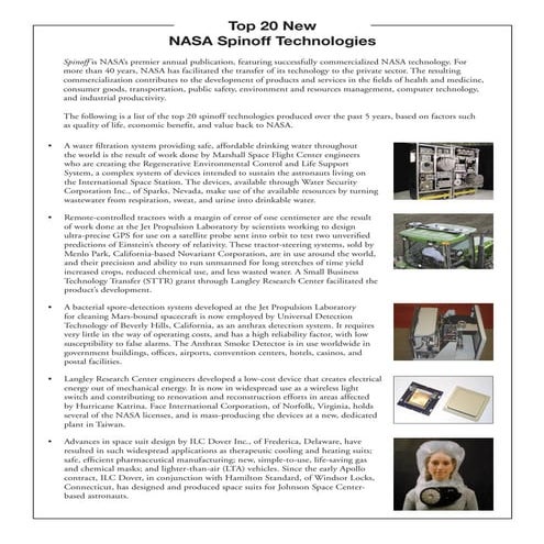 nasa top 20 inventions