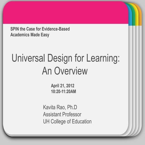 SPIN 2012 UDL Presentation
