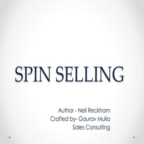 Spin selling directive Sales way