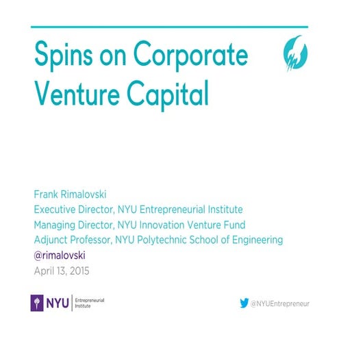 Spins on Corporate Venture Capital