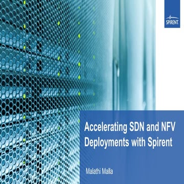 Acclerating SDN and NFV Deployments with Spirent